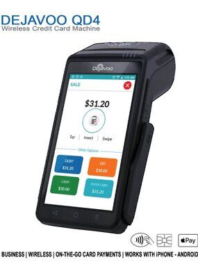 DEJAVOO QD4 CREDIT CARD MACHINE EMV NFC | ETH/WiFi/BLUETOOTH  *UNLOCKED*